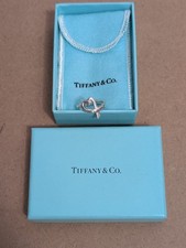 Paloma picasso Tiffany & co solid silver loving heart ring in original box J 1/2