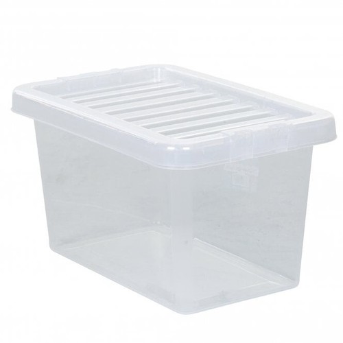 80l plastic clear stackable - plastic,