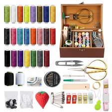 Wooden sewing box organizer - box,