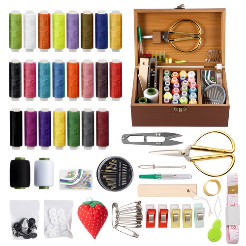 Wooden sewing box - sewing, organizer
