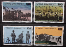 TURKEY 1972 Turkish War of Liberation Military Soldiers Set of 4 MNH SG2425/2428