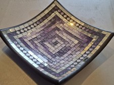 Mosaic Tile & Mirror Square Dish
