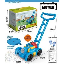 Bubble Mower for Kids Playset Toddlers Bubble Maker Machine Toy Outdoor Fun