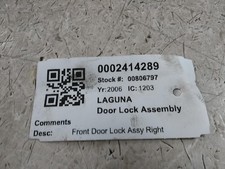 RENAULT LAGUNA  DOOR SOLENOID 5 Door Estate  01-07 Front Door Lock Assy Right