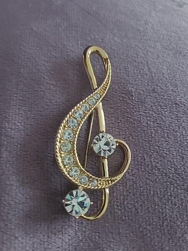 Vintage goldtone musical note - vintage,