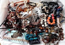 1.4KG Wearable Costume Jewellery Bundle Job Lot Resell Car Boot  Mixed Craft J3