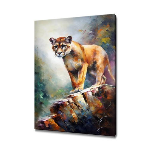 Cougar mountain lion canvas - lion,