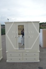 HANDMADE AYLESBURY  TRIPLE 4 DRAWER  SHELVED WARDROBE (NOT FLATPACKED)