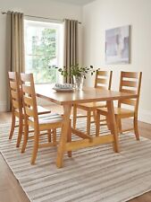 Scottsdale 180 cm Dining Table and 4 Chairs Light Oak Modern Kitchen Set