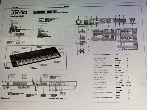 Roland service manual - jx-10,