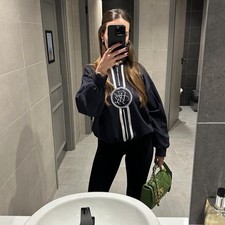 Zara Navy Lace Trim 1/4 Zip