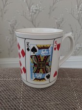 Queen's Elizabethan Playing Card Design Cut for Coffee Mug Queens