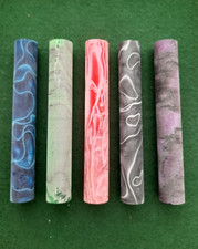 ACRYLIC PEN BLANKS X 5  18mm x