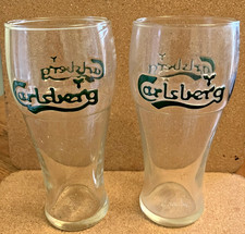 2 CARLSBERG PINT BEER GLASSES