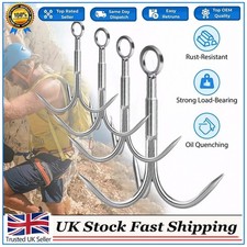 Grappling Hook 3Claw Climbing Hook Stainless Steel Grapnel Hook -UK-