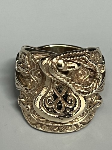9ct gold gents - gold, ring