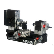 Mini Metal Lathe Soft Metalworking Woodworking DIY Model Making 60W 12000rpm