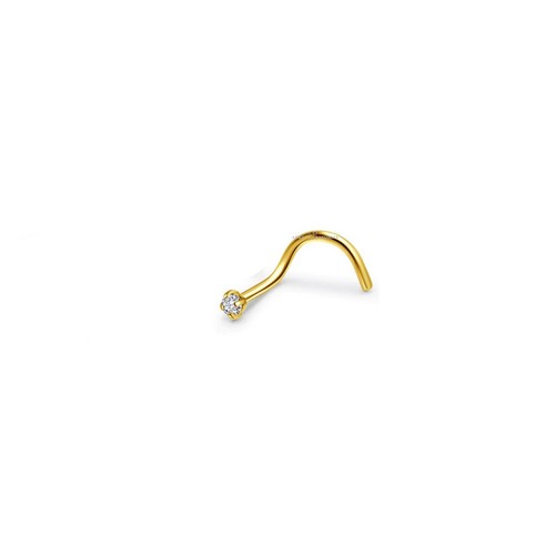 Gold nose stud zircon claw - nose,