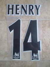HENRY #14 1997-2006 Player Size Premier League BLACK L Extra Nameset Arsenal