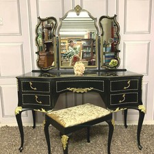 PAINTED DRESSING TABLE BLACK