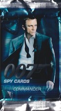 JAMES BOND 007 COMMANDER SPY CARDS SEALED BOOSTER PACK PACKET RARE