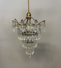 Cut glass three tier waterfall