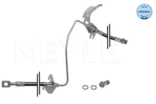 Flexible brake hose left 614 - hose,