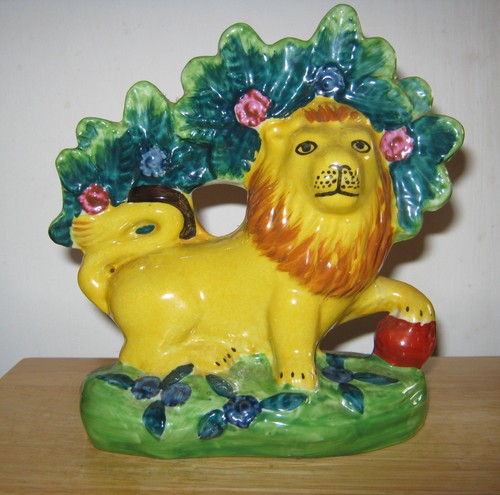 Staffordshire flatback lion - staffordshire, flatback.