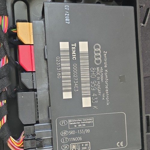 Audi comfort control module - a4,