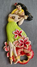 Hula Girl Cast Iron Bottle Opener, 7 Inch, Hawaii, Tiki Bar, Vintage Retro Rare