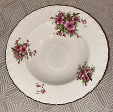 Grindley Cream Petal Peach Blossom Design 9” Soup/desert Bowl - 6 Available