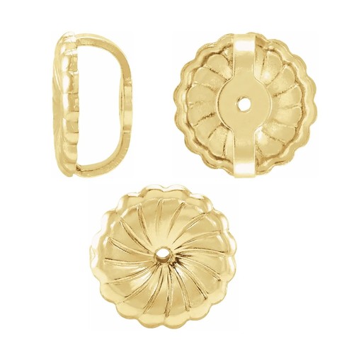 14k solid yellow gold threaded - solid,