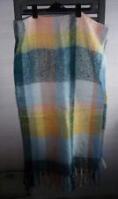 Ladies F & F (Tesco) broad scarf/wrap with fringing - green, blues, yellow, pink