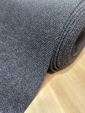 HEAVY CONTRACT ENTRANCE CARPET BARRIER MATTING COBBLE CHARCOAL GREY 0.79M WIDE