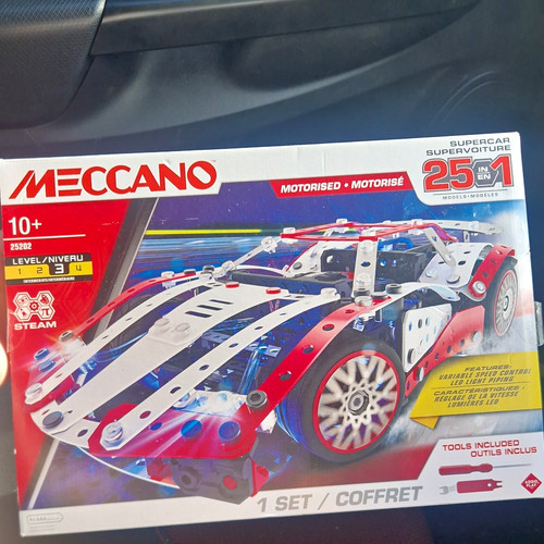 Meccano motorised supercar - meccano,