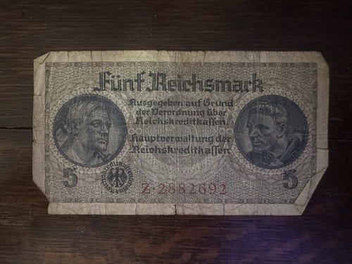 Reichsmark banknote serial - 5,