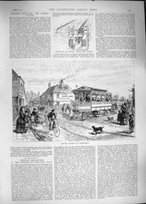 Original Old Antique Print