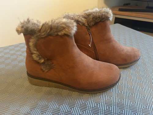 New tan suede - ankle, size