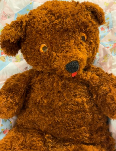 Big vintage shaggy brown teddy - shaggy,