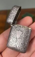 Small Solid Silver Vesta Box