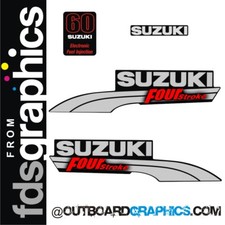 Suzuki DF60 60hp four stroke outboard engine decals/sticker kit