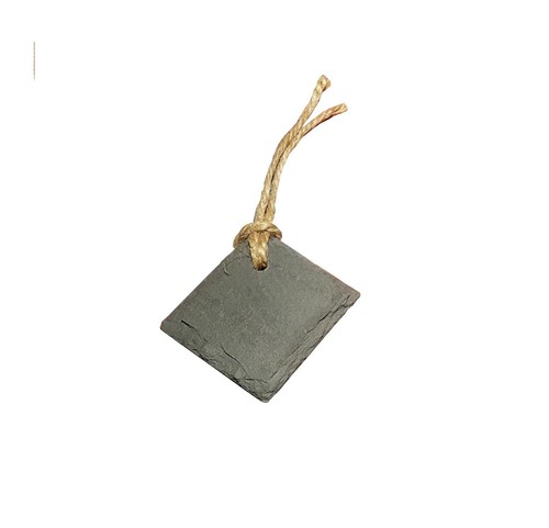 Natural slate square - natural, labels