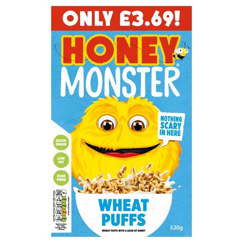 Honey monster wheat puffs - monster,