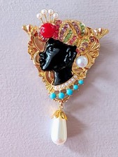 Blackamoor King Brooch Pin