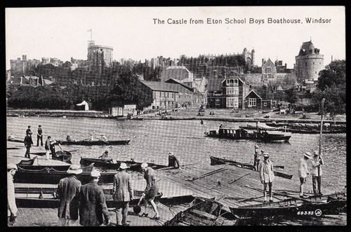Eton school boys - school, boathouse