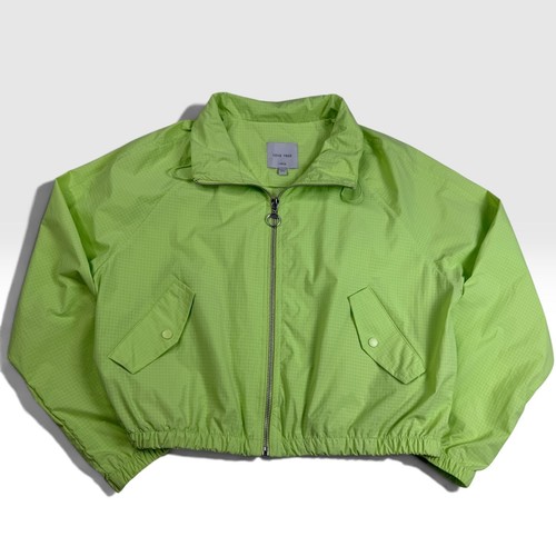 Lime green cropped ripstop - lime,