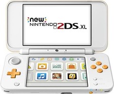 Nintendo 2DS XL Video Game Console White & Orange + Games BUNDLE