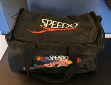 Speedo Bag Gym Holdall Festival Luggage Vintage Black Retro 90s Large Travel Bag