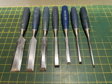 Nice Graduated Set of 7 no. Stanley 5002 Bevel Edge Wood Chisels