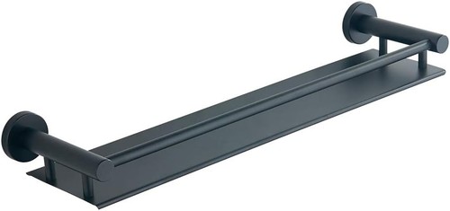 Bgl matte black bathroom shelf - black,